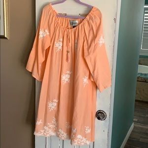 J &B COTTON EMBROIDERED DRESS